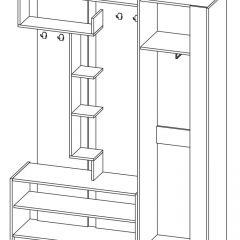 Прихожая Марица Модульная (ЯШ темный/ светлый) в Екатеринбурге - mebel24.online | фото 3