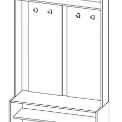Прихожая Марица Модульная (ЯШ темный/ светлый) в Екатеринбурге - mebel24.online | фото 4