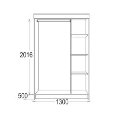 МИРАЖ 11 (1300) Шкаф для платья и белья в Екатеринбурге - mebel24.online | фото 2