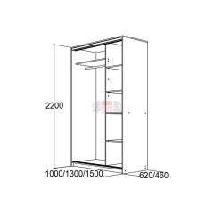 МИРАЖ 13.1 (620) Шкаф для платья и белья в Екатеринбурге - mebel24.online | фото 5