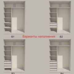 Шкаф-купе 1300 серии SILVER S1+S1+B2+PL2 (2 ящика+1 штанга+1 полка) профиль «Серебро» в Екатеринбурге - mebel24.online | фото 5