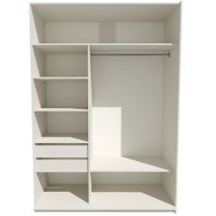 Шкаф-купе 1400 серии SOFT D6+D4+B2+PL2 (2 ящика+1штанга+1 полка) профиль «Капучино» в Екатеринбурге - mebel24.online | фото 2