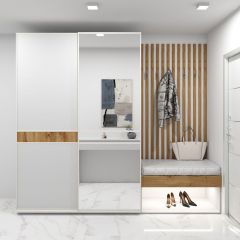 Шкаф-купе 1400 серии SOFT D6+D4+B2+PL2 (2 ящика+1штанга+1 полка) профиль «Капучино» в Екатеринбурге - mebel24.online | фото 5