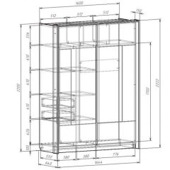 Шкаф-купе 1600 с плитой 22 мм ЛИБЕРТИ в Екатеринбурге - mebel24.online | фото 4