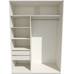 Шкаф-купе 1600 серии SOFT D1+D3+B2+PL1 (2 ящика+1штанга) профиль «Графит» в Екатеринбурге - mebel24.online | фото 3