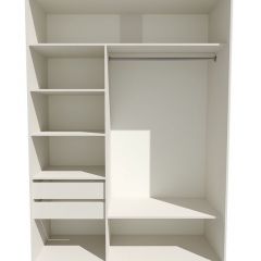 Шкаф-купе 1600 серии SOFT D6+D4+B2+PL2 (2 ящика+1штанга+1 полка) профиль «Капучино» в Екатеринбурге - mebel24.online | фото 3