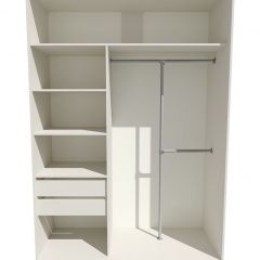 Шкаф-купе 1600 серии SOFT D8+D2+B2+PL4 (2 ящика+F обр.штанга) профиль «Капучино» в Екатеринбурге - mebel24.online | фото 3