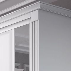 Шкаф-купе 2150 серии NEW CLASSIC K6Z+K1+K6+B22+PL2(по 2 ящика лев/прав+1 штанга+1 полка) профиль «Капучино» в Екатеринбурге - mebel24.online | фото 4