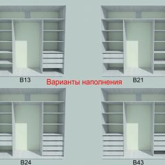 Шкаф-купе 2250 серии SILVER S3+S1+S3Z B22+PL2 (по 2 ящика лев/прав+1штанга+1 полка) профиль «Серебро» в Екатеринбурге - mebel24.online | фото 5