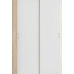 Шкаф-купе Бассо 1.0 (Дуб Сонома/Белый) 2 двери 2 зеркальные вставки в Екатеринбурге - mebel24.online | фото 3