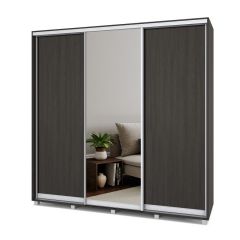 МАРТИН Шкаф-купе с зеркалом Венге (2200*450) М422 в Екатеринбурге - mebel24.online | фото