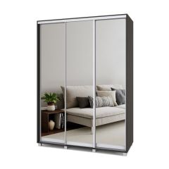 РОЛАНД Шкаф-купе с зеркалами Венге (600*1700) Р673 в Екатеринбурге - mebel24.online | фото