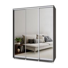 РОЛАНД Шкаф-купе с зеркалами Венге (600*1800) Р683 в Екатеринбурге - mebel24.online | фото