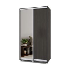 РОЛАНД Шкаф-купе с зеркалом Венге (450*1200) Р422 в Екатеринбурге - mebel24.online | фото