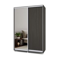 РОЛАНД Шкаф-купе с зеркалом Венге (600*1500) Р652 в Екатеринбурге - mebel24.online | фото