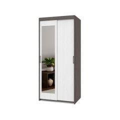 ТОМАС Шкаф-купе с зеркалом Анкор темный/светлый Т22 в Екатеринбурге - mebel24.online | фото