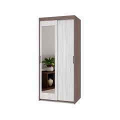 ТОМАС Шкаф-купе с зеркалом Шимо темный/светлый Т22 в Екатеринбурге - mebel24.online | фото