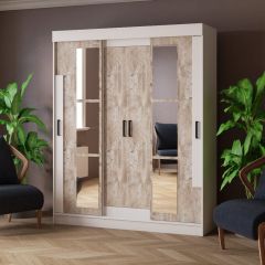 Шкаф-купе ТВИСТ Белый/Дуб юкон в Екатеринбурге - mebel24.online | фото