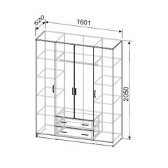 Шкаф ШК 1 (Дуб Золотой) в Екатеринбурге - mebel24.online | фото 2