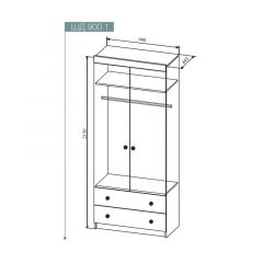 СКАНДИ ШД900.1 Шкаф 2х-ств с 2мя ящ в Екатеринбурге - mebel24.online | фото 2