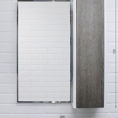 Шкаф-зеркало Uno 60 Дуб серый левый/правый Домино (DU1503HZ) в Екатеринбурге - mebel24.online | фото 7