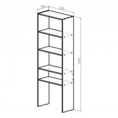 Стеллаж Элемент-1 (дуб сонома) в Екатеринбурге - mebel24.online | фото 2