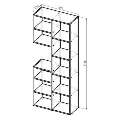 Стеллаж Элемент-2 (дуб сонома) в Екатеринбурге - mebel24.online | фото 5