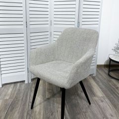 Стул BRANDY WZ2042-19 галечный серый фактурный велюр/ черный каркас М-City в Екатеринбурге - mebel24.online | фото 5