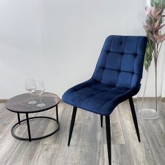 Стул CHIC BLUVEL-86 NAVY BLUE / черный каркас М-City в Екатеринбурге - mebel24.online | фото 5