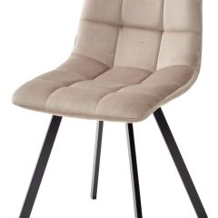 Стул CHILLI SQUARE BLUVEL-40 бежевый, велюр / черный каркас М-City в Екатеринбурге - mebel24.online | фото