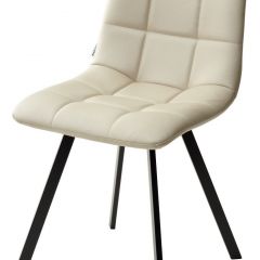 Стул CHILLI SQUARE HK017-02 серо-бежевый, PU/ черный каркас М-City в Екатеринбурге - mebel24.online | фото