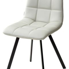 Стул CHILLI SQUARE HK017-03 светло-серый, PU/ черный каркас М-City в Екатеринбурге - mebel24.online | фото