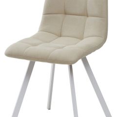 Стул CHILLI SQUARE UF860-01B бежевый, ткань/ белый каркас М-City в Екатеринбурге - mebel24.online | фото