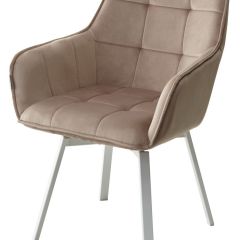 Стул MAVERICK 360 град. поворот. BLUVEL-40 BEIGE/ белый каркас, М-City в Екатеринбурге - mebel24.online | фото