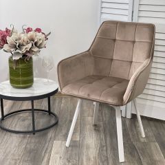 Стул MAVERICK 360 град. поворот. BLUVEL-40 BEIGE/ белый каркас, М-City в Екатеринбурге - mebel24.online | фото 2