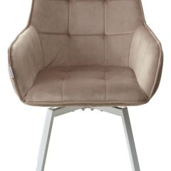 Стул MAVERICK 360 град. поворот. BLUVEL-40 BEIGE/ белый каркас, М-City в Екатеринбурге - mebel24.online | фото 7
