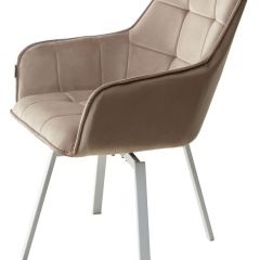 Стул MAVERICK 360 град. поворот. BLUVEL-40 BEIGE/ белый каркас, М-City в Екатеринбурге - mebel24.online | фото 8