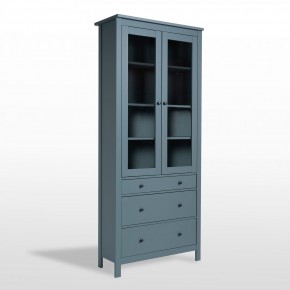 2.08.07.130.6 САГА шкаф с витриной 90 темно-бирюзовый RU в Екатеринбурге - mebel24.online | фото