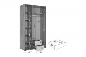 АДАМ Спальный гарнитур (модульный) графит в Екатеринбурге - mebel24.online | фото 19