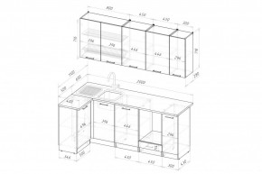 АЛЬБА Кухонный гарнитур Прайм 400 (1100*2000 мм) в Екатеринбурге - mebel24.online | фото 2