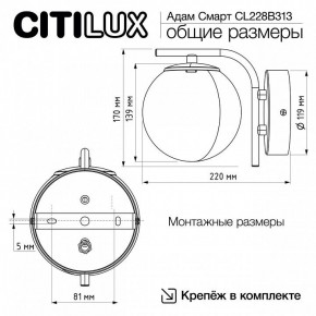 Бра Citilux Адам Смарт CL228B313 в Екатеринбурге - mebel24.online | фото 8