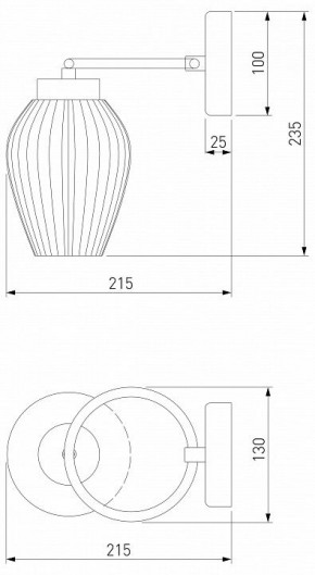 Бра Eurosvet Alva 30184/1 латунь в Екатеринбурге - mebel24.online | фото 3