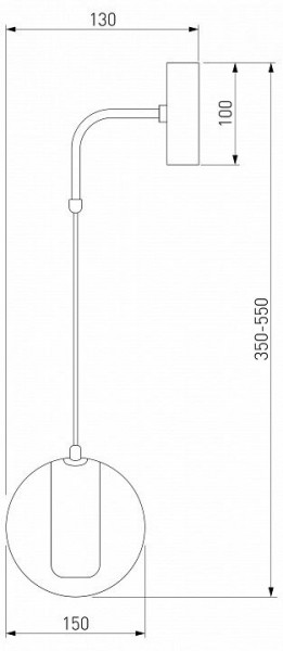 Бра Eurosvet Cobble 50258 LED дымчатый в Екатеринбурге - mebel24.online | фото 2
