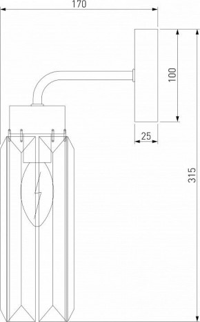 Бра Eurosvet Gilian 60163/1 никель в Екатеринбурге - mebel24.online | фото 3