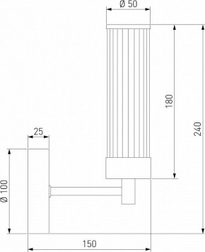 Бра Eurosvet Oriens 60166/1 латунь в Екатеринбурге - mebel24.online | фото 2