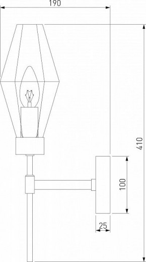 Бра Eurosvet Prism 60143/1 хром в Екатеринбурге - mebel24.online | фото 2