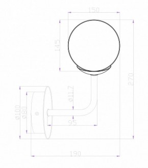 Бра Maytoni Erich MOD221-WL-01-G в Екатеринбурге - mebel24.online | фото 2