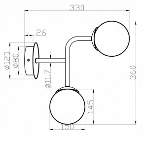 Бра Maytoni Erich MOD221-WL-02-G в Екатеринбурге - mebel24.online | фото 3