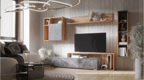 ДАЛЛАС Гостиная (модульная) цемент темный в Екатеринбурге - mebel24.online | фото
