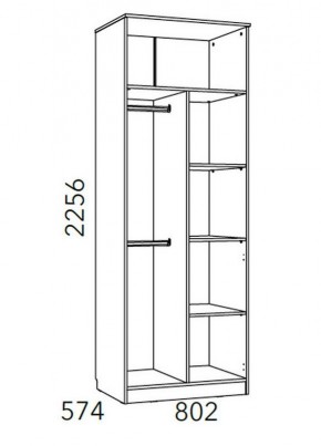 Детская Фанк Шкаф для одежды НМ 014.07 М в Екатеринбурге - mebel24.online | фото 3